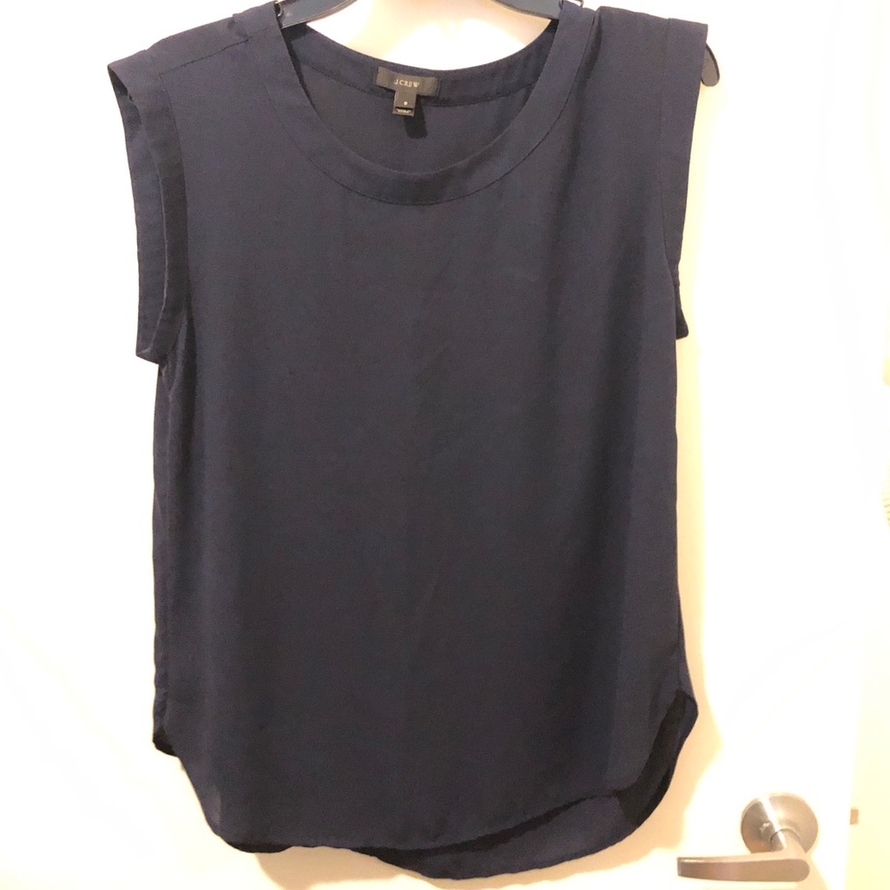 Navy Sleeveless Top